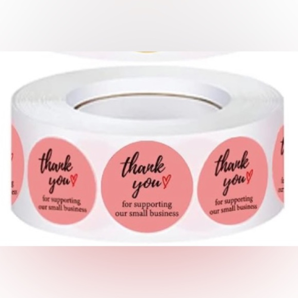 500 Roll Thank You For Supporting Stickers